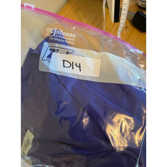 Beth Bowley Purple Beaded Floral Yellow Flutter Sleeve Top Slinky Women's M - Picture 13 of 13